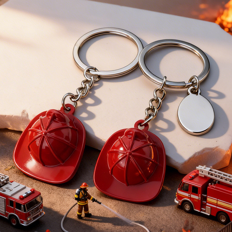 Creative And Safe Fire Day Commemorative Gift, Firefighter Keychain Pendant, Customized Practical Small Gift With High_voghion.com
