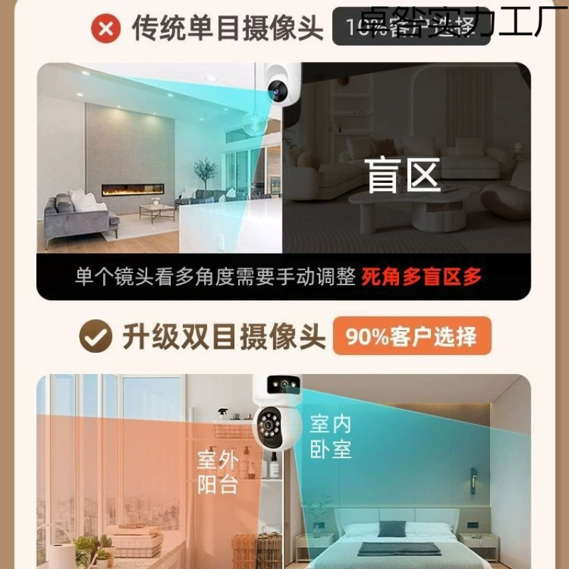 Умная IP-камера CCTV, мобильный телефон для фото-сессий в помещении, 360 градусов