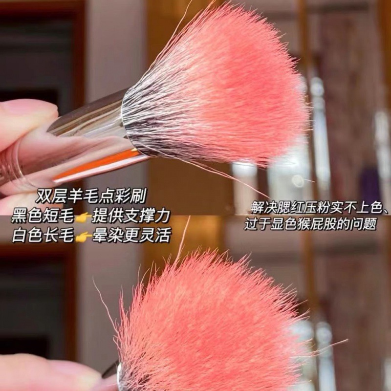 Concealer brush for contouring, big handheld face blush soft-bristled