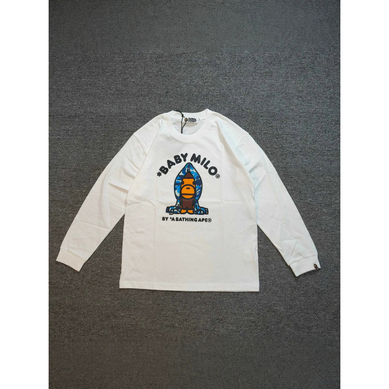Cross-border wholesale dropshipping printed ape head Milo pure cotton long-sleeve T-shirt unisex top Cross-border wholesale dropshipping printed ape head Milo pure cotton long-sleeve T-shirt unisex top
