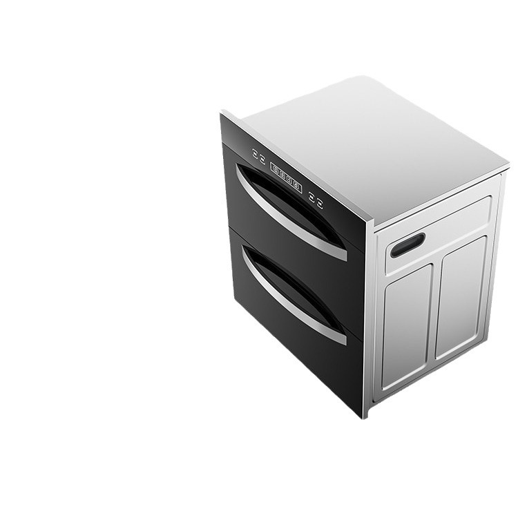 New kitchen tableware high temperature drying double-layer household disinfection cabinet embedded disinfection cupboard small wholesale