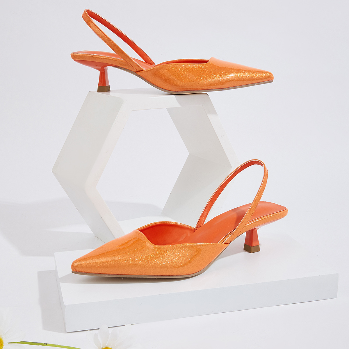 2024 New Spring/Summer Outwear Pointed Korean Commuter Versatile High Heel Sandals