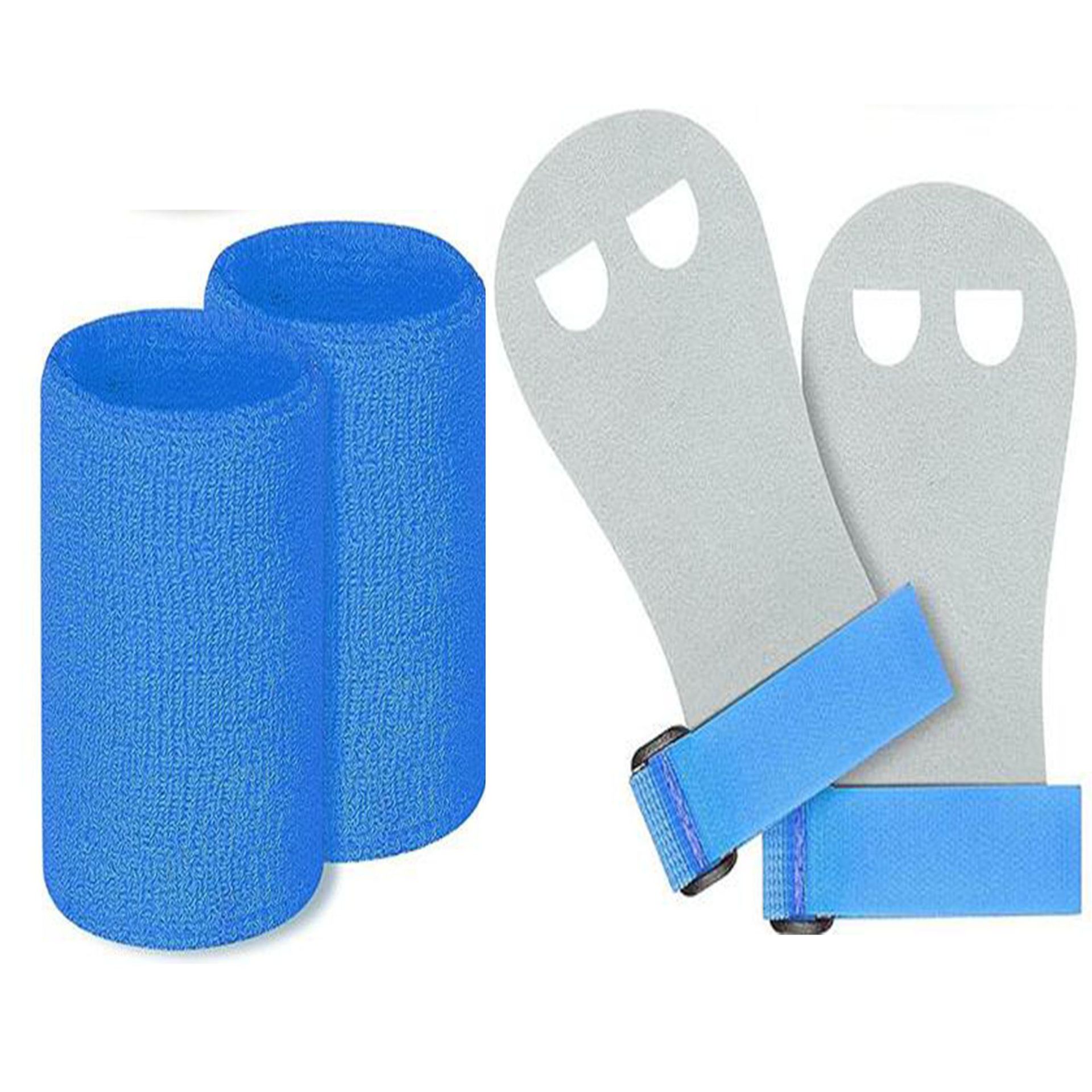 손목 밴드가 달린 파란색 스트랩