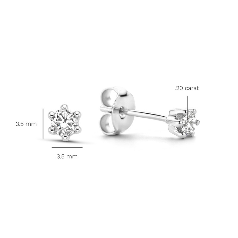 Simple Style Round Silver Plating Inlay Zircon Ear Studs 1 Pair