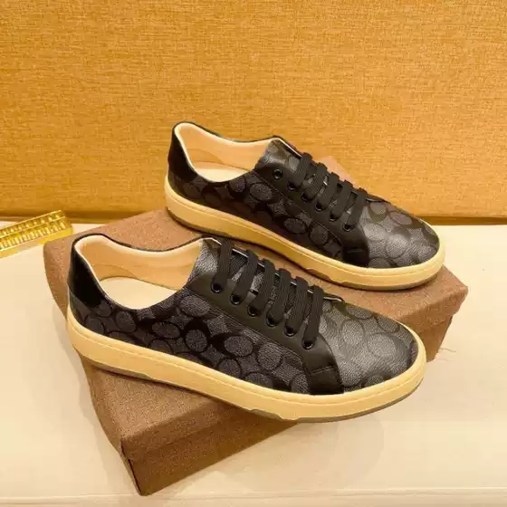 European Station 2024 New Luxury Men's Shoes Printed All-match Casual Shoes High-end Leather Colorblock Breathable Men's Sneakers