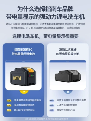Portable Lithium Battery Powerful Supercharged Portable car washer