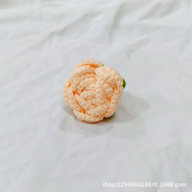 手工钩针编织毛线玫瑰花头半成品仿真花家居装饰diy辅料配件批发|undefined