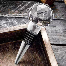 跨境电商香槟酒瓶塞葡萄红酒金属密封塞不锈钢水晶醒酒倒酒塞定制