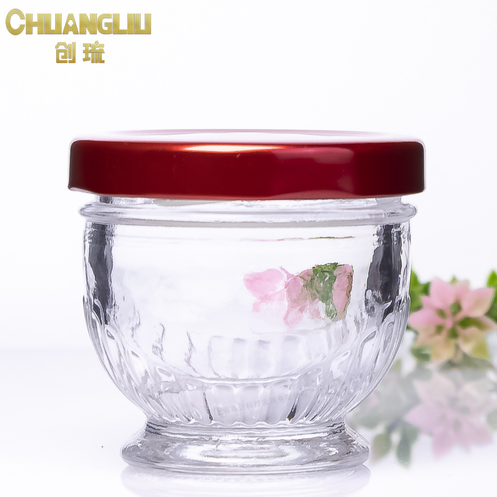 罗裙盏鲜炖燕窝瓶 耐高温食品级密封罐花胶燕窝杯可蒸煮玻璃