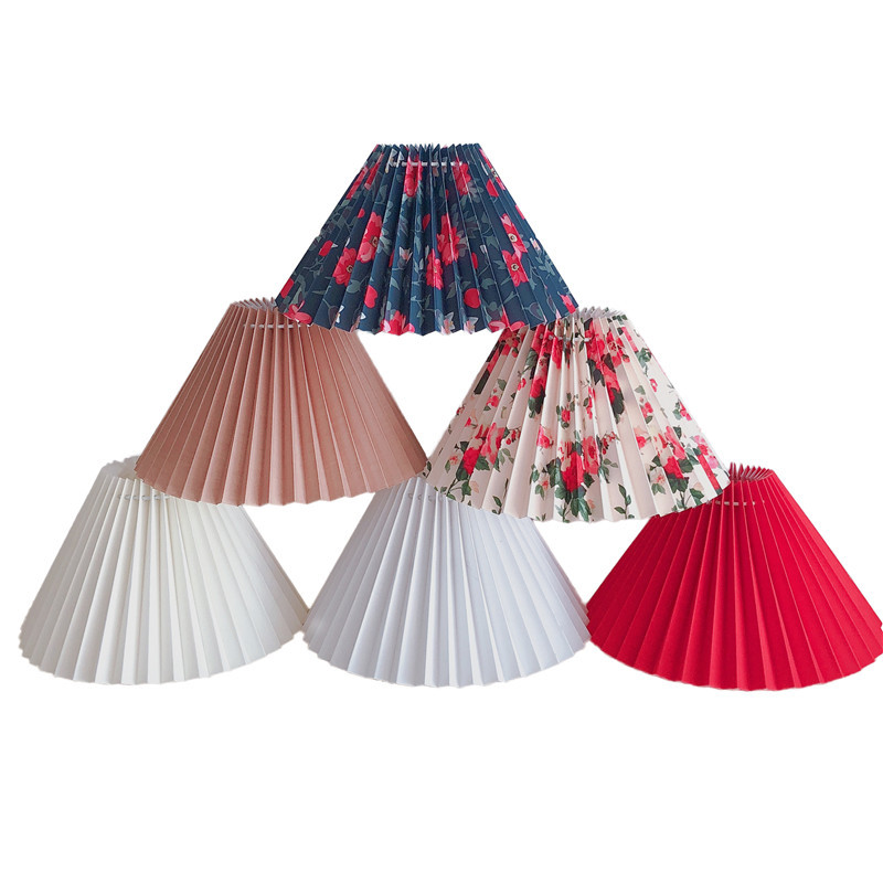 Fábrica directa tela plisada pantalla Shell boca inferior 24 Hotel dormitorio comedor lámpara de pared Accesorios