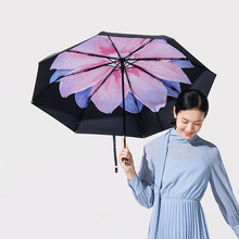 新款蕉下雙層小黑傘女晴雨兩用UPF50+遮陽太陽傘雨傘