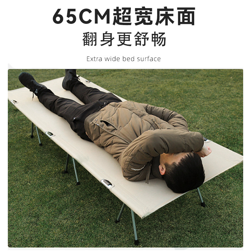 Camping al aire libre cama de marcha ultraligera impermeable portátil camping cama plegable super resistente almuerzo cama acompañante