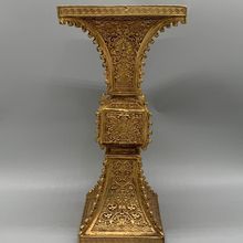 古物古玩收藏古董杂项珍藏多年的铜鎏金摆件老物件