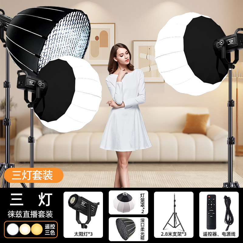 Luz de relleno en vivo ancla especial fotografía luz belleza LED luz solar estudio en vivo siempre brillante luz de iluminación esférica