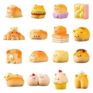 Micro-Landscape Creative Ornaments, Cute Cartoon Bread Puppy Decorations, Accessories, Car Desktop Resin Ornaments
