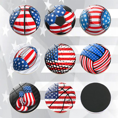 American Flag Basketball Football Sports Competition Refrigerator Magnet Crystal Glass Soft Magnetic Whiteboard Decal Ornament 25mm