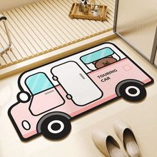 浴室异形创意小车硅藻泥地垫卫生间耐脏防滑吸水垫速干硅藻泥地垫