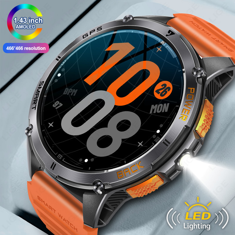 Smartwatch Mit Herzfrequenzmesser Gps Und Bluetooth-anruffunktion_voghion.com