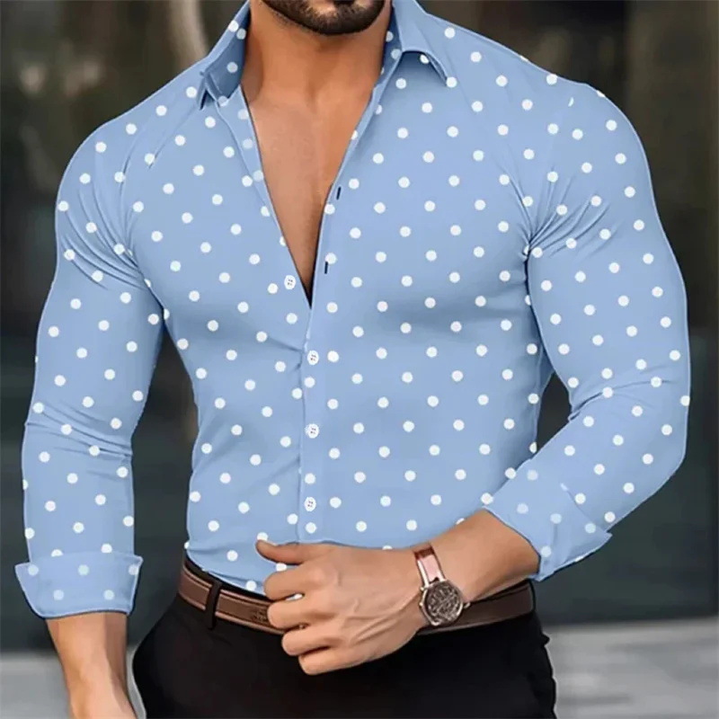 Tendencia de alta calidad simple 2024 hombres otoño suelto todo fósforo camisa de manga larga con botones top MB12