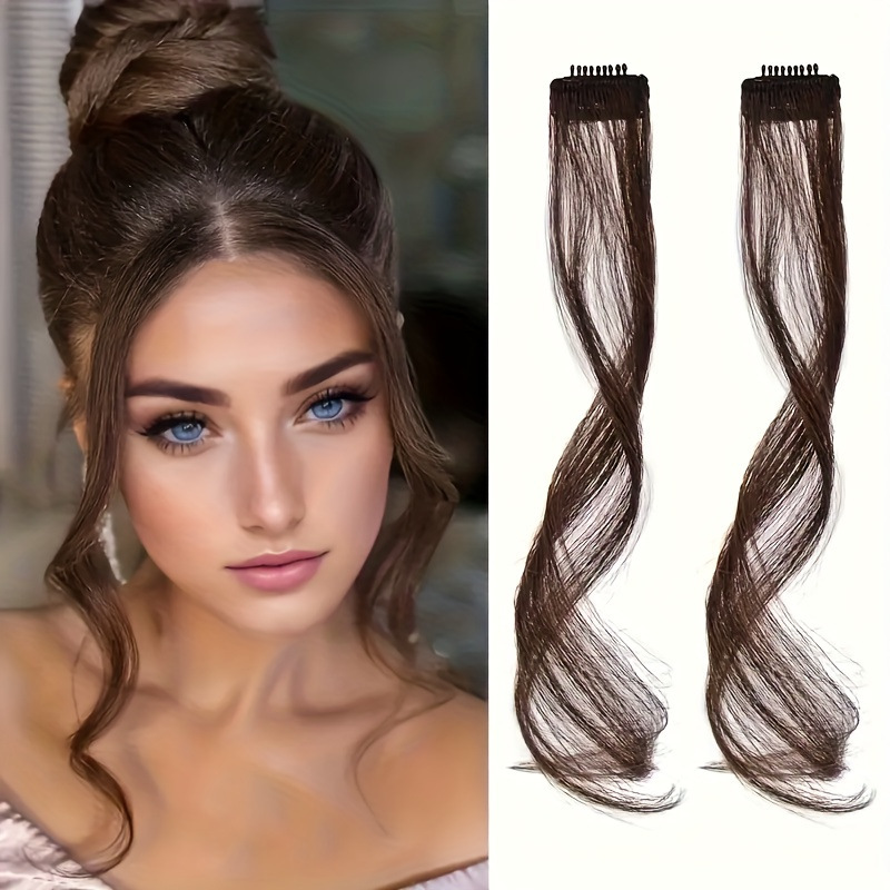 2-Piece Set of Side Bangs Wavy Wigs with Long Bangs, 12 Inches, Suitable for Girls' Daily Wear 2-Piece Set of Side Bangs Wavy Wigs with Long Bangs, 12 Inches, Suitable for Girls' Daily Wear