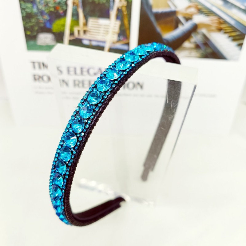 Cross-border barroco rhinestone borde fino diadema estilo coreano simple retro cristal lavado de cara diadema accesorios para el cabello tocado femenino al por mayor