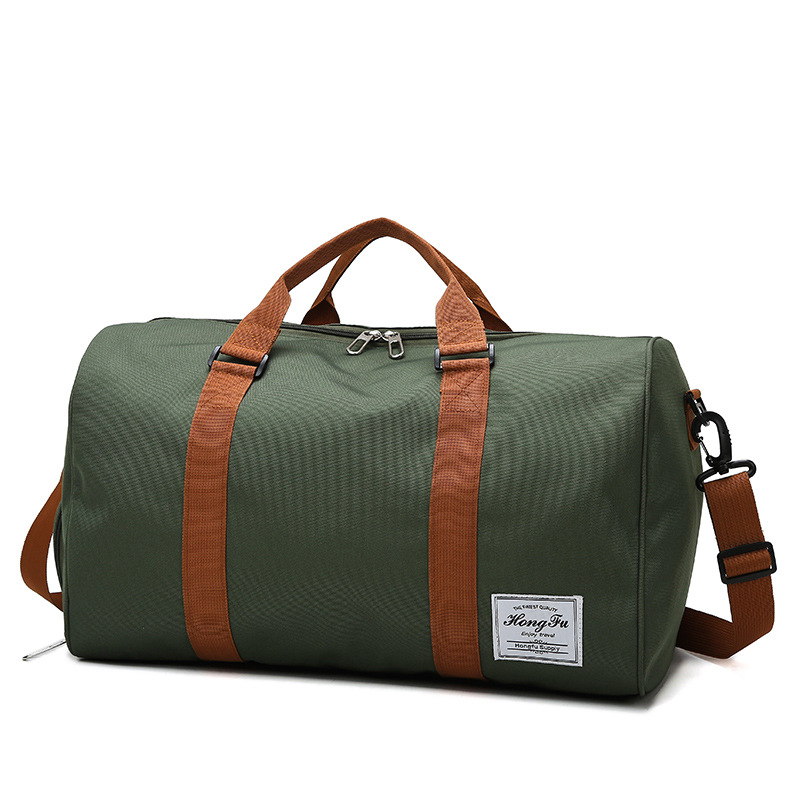 Bolsa de equipaje de viaje transfronterizo de color sólido Oxford bolsa de tela impermeable deportes al aire libre bolsa de fitness ligero bolsa de viaje de corta distancia