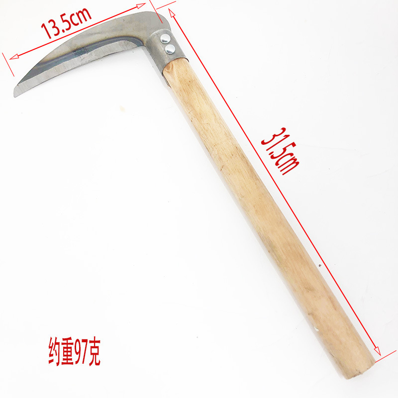 木柄鎌ニラ刀農業用金物田園工具草刈り麦鎌2元日用デパート卸売り|undefined