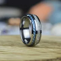 8mm стильное кольцо из нержавеющей стали двухцветное кольцо трансграничный новый титановый стикер кольцо углеродного волокна
