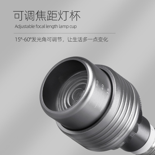 Focus-adjustable zoom anti-glare spotlight led catering restaurant chandelier hot pot restaurant special screw E27 light bulb super bright