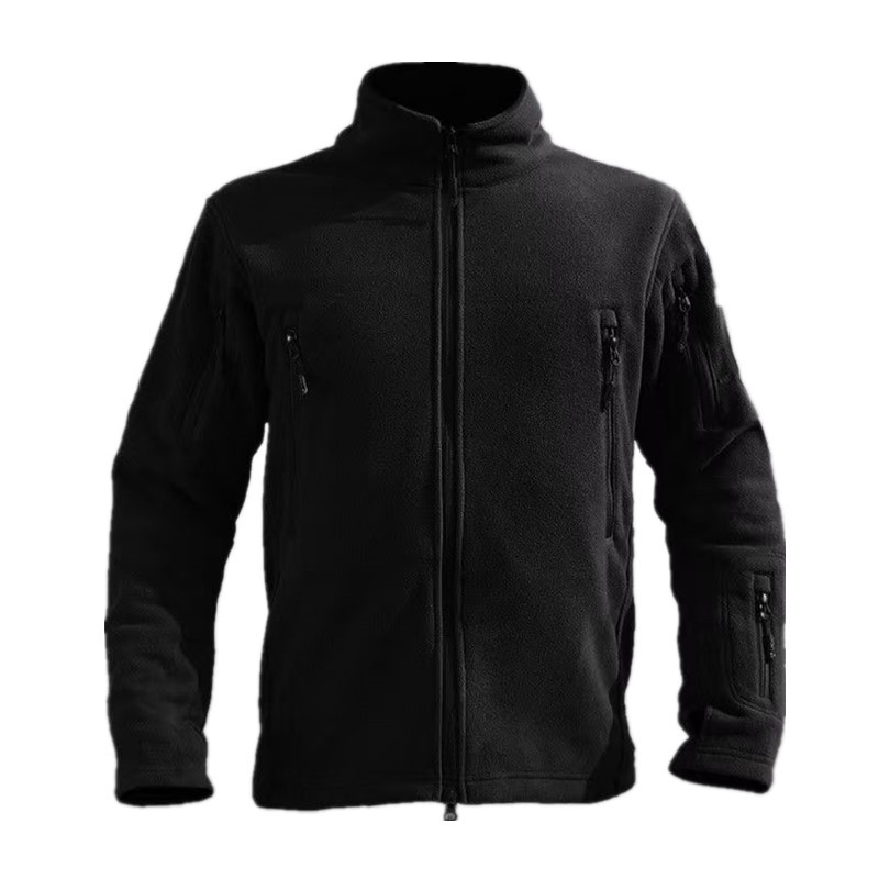 Táctica transfronteriza al aire libre de cuello vertical chaqueta de terciopelo para hombre calentamiento revestimiento antifrío chaqueta cardigán chaqueta exterior