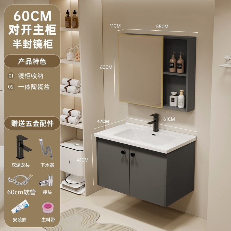 gabinete de baño de aluminio espacio lavabo cerámico de mano lavabo gabinete combinado lavabo lavabo lavabo