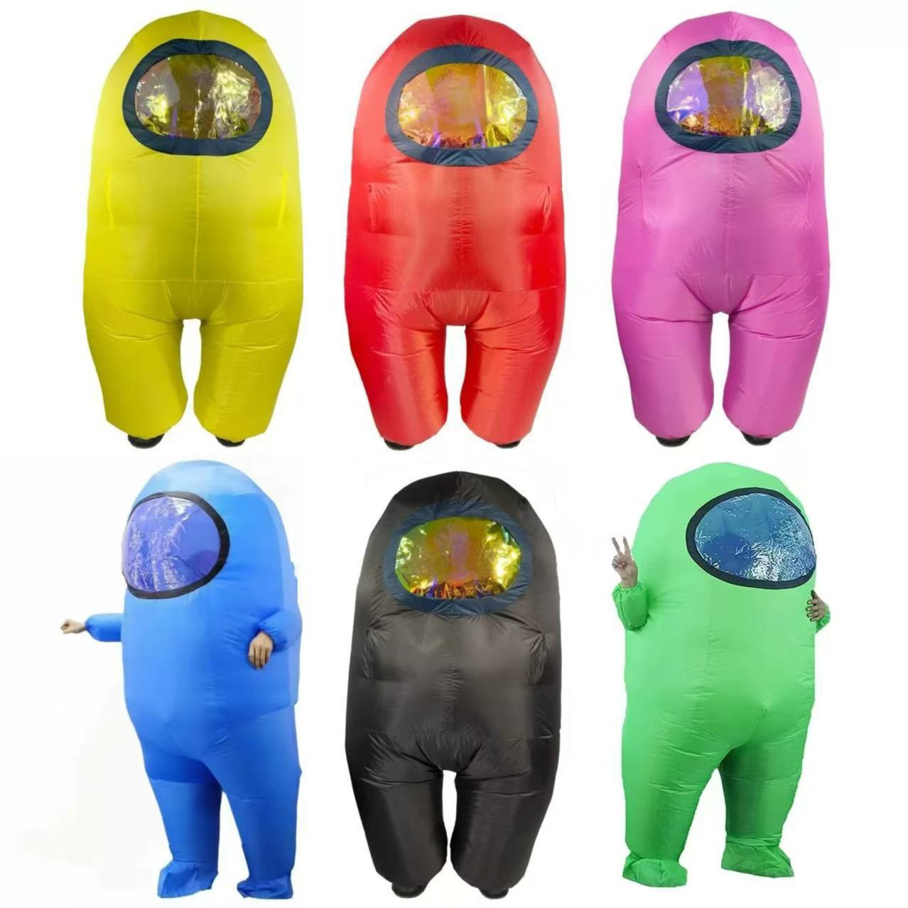 Cross-Border Halloween Werewolf Space Man Inflatable Suit Holiday Party Performance Props Cartoon Doll Little Red Man