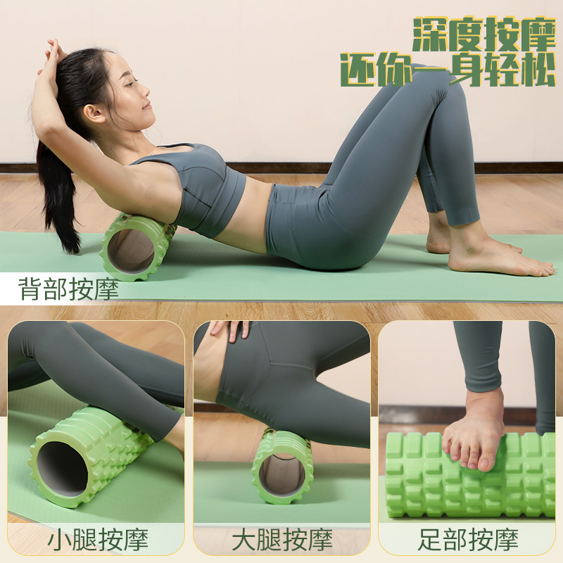 Espuma eje Lobo diente palo músculo relajante pierna adelgazamiento becerro masaje rodillo fitness yoga columna Langya rodillo
