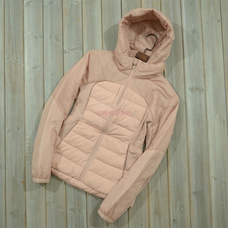 白鸭绒同款轻薄运动羽绒服女士短款健身夹克轻薄修身保暖潮羽绒服