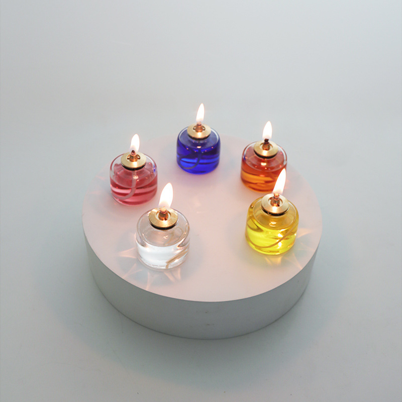 Lámpara de aceite de vidrio creativa lámpara casera candelabro cena romántica Hotel Occidental restaurante bar Decoración