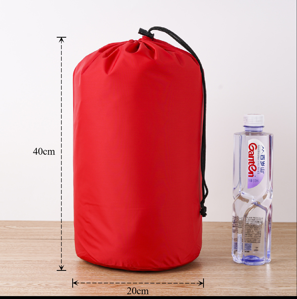 Bolsa de cuerda de nylon impermeable cilíndrica de plumón para ropa doméstica de poliéster bolsa de almacenamiento bolsa de embalaje bolsillo de paquete de contracción image 111