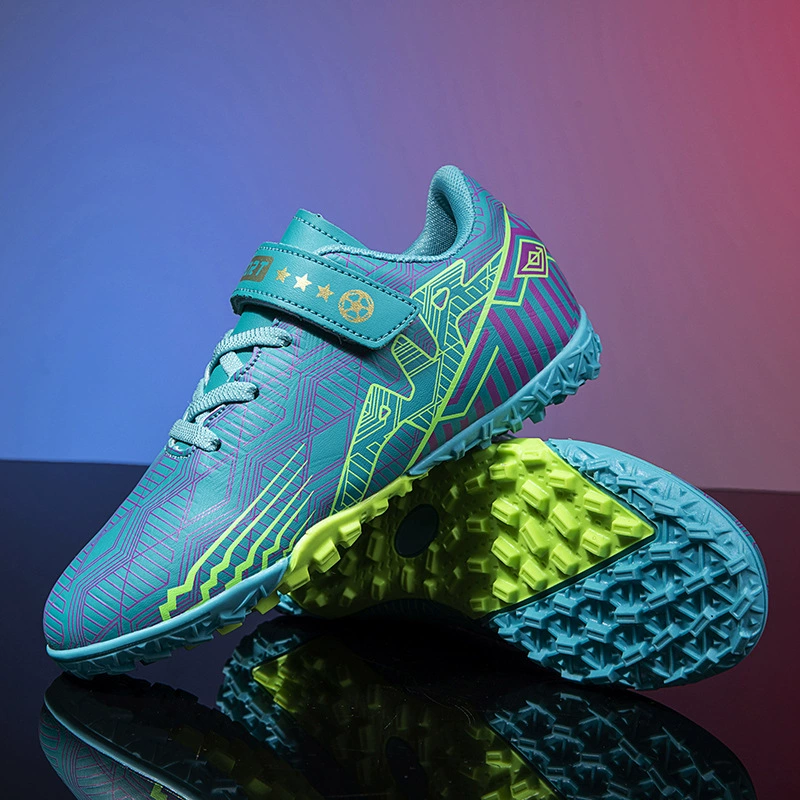 2025 весна лето липучка дышащая детская футбольная обувь мужская и женская спортивная обувь на открытом воздухе профессиональная тренировочная обувь для соревнований