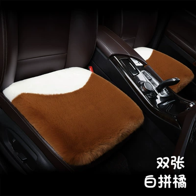 Warm Cute Cartoon Cushion — Wool pad - double-front-row-white-orange