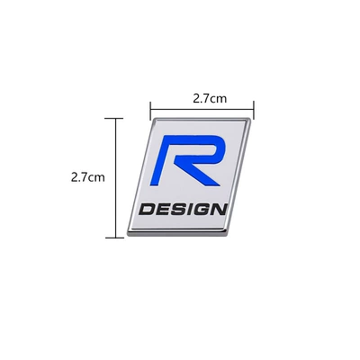 Suitable for Volvo Xc60 Xc90 S90 Xc40 Modified Trunk Car Label Polaris Mile Rd Labeling (Car logo) - rdesign-silver