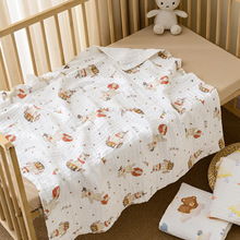 纱布浴巾6层纯棉纱布婴儿包被高密精梳抱被初生儿多功能盖毯夏季