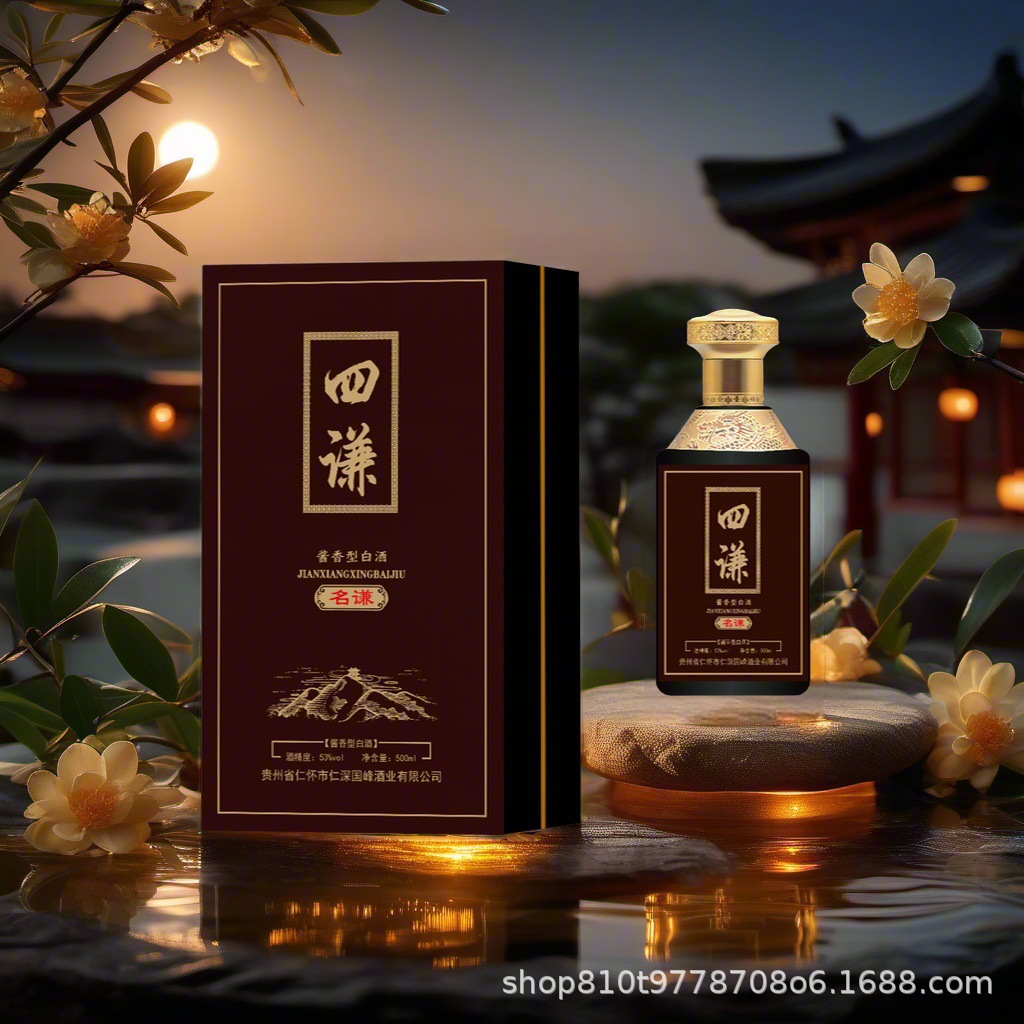 贵州四谦名谦大众酱酒6瓶53度酱香型白酒礼盒坤沙纯粮酒整箱批发