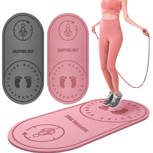 TPE skipping rope mat sound insulation and shock absorption home indoor fitness dance sports buffer silent yoga floor mat thick 8mm