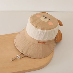 布款双檐渔夫帽-卡其 / 1-5岁/帽围46-52cm