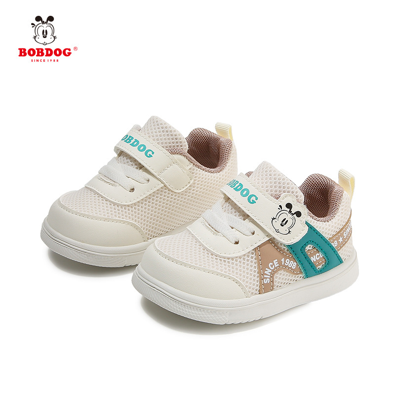 Zapatos versátiles para niños pequeños, nuevo modelo 2025 primavera/verano, malla transpirable, antideslizantes, modernos, casuales, zapatos infantiles Babudou.