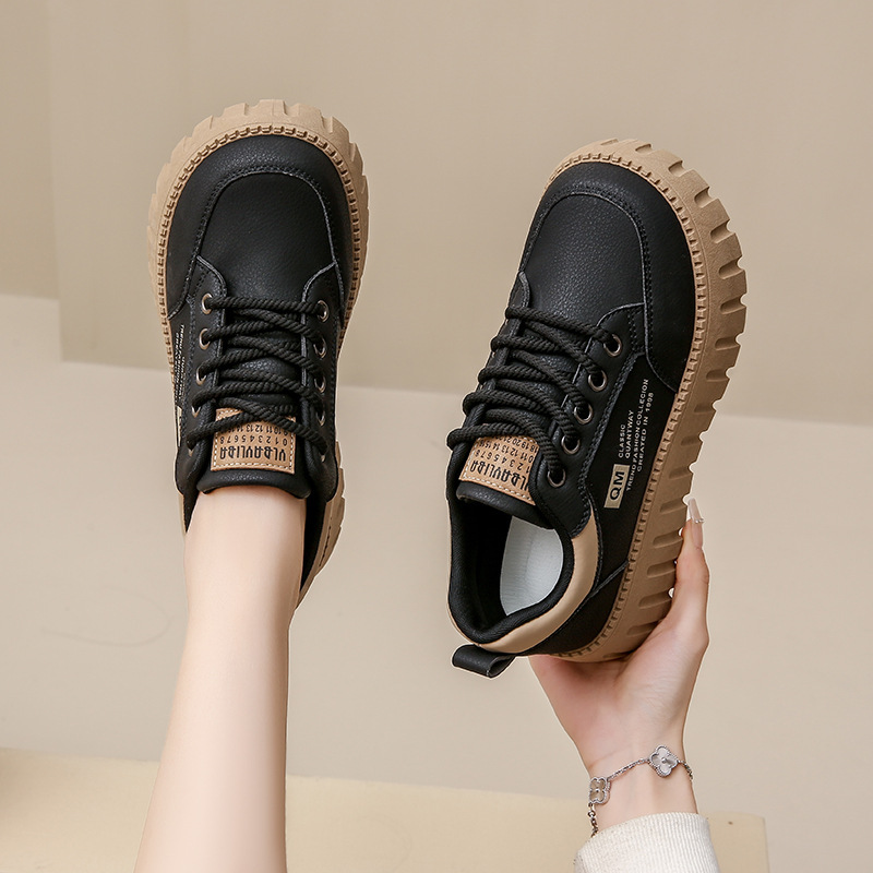 Waterproof Anti-Slip Work Shoes for Women, Black, Soft-Soled Autumn and Winter Sports Shoes, Small Black Shoes, Kitchen Work Shoes Waterproof Anti-Slip Work Shoes for Women, Black, Soft-Soled Autumn and Winter Sports Shoes, Small Black Shoes, Kitchen Work Shoes