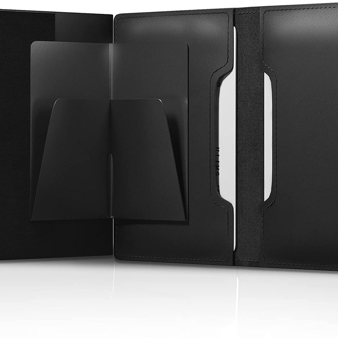 RFID europeo y americano Amazon metal aleación de aluminio titular de la tarjeta Airtag metal 100% cuero genuino Comercio exterior hombres