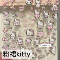 Розовая юбка hellokitty наклейки для ногтей ins девчушка сердце 5d рельеф стерео Hello Kitty Water Cup камера diy наклейки