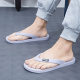 Four Seasons Outdoor Leisure Simple Fashion Home PVC Flat Heel Plastic Flip-Flops Daily Beach Sandals