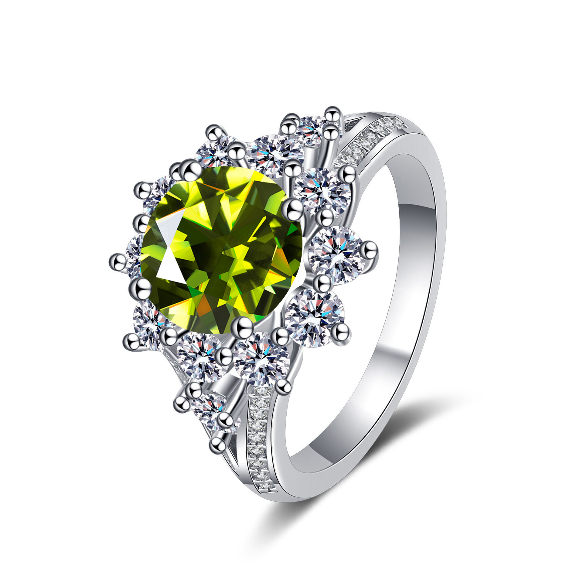 925 anillo de plata esterlina mujer 3 quilates color moissanita ligera anillo de viento de lujo chapado pt950 oro meson fábrica en stock