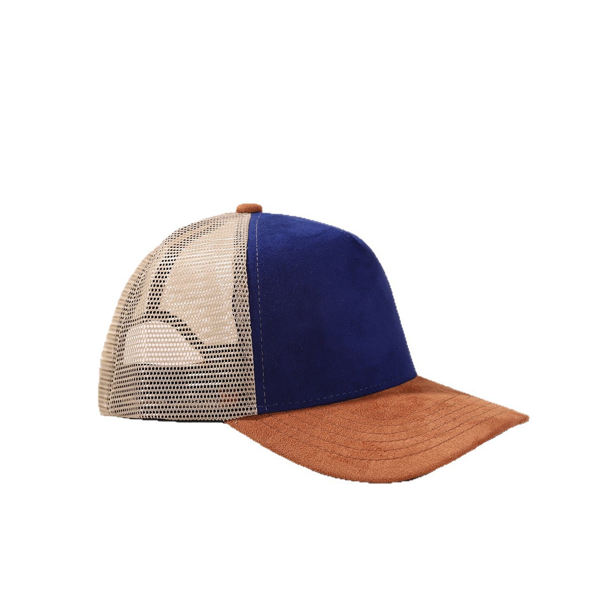 Sombreros personalizados logo transfronterizos gorras de red de gamuza Amazon gorras de béisbol de malla europea y americana gorras de camioneros